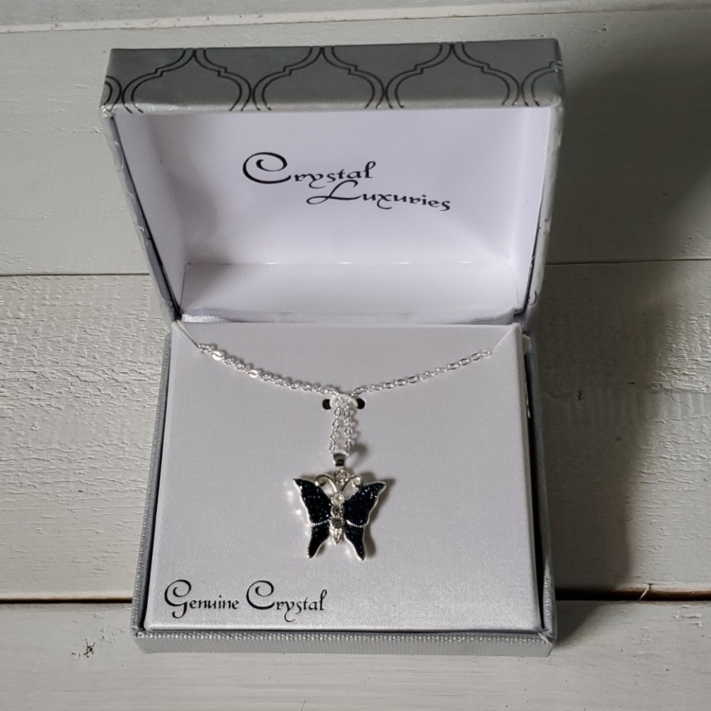 Kohl's Genuine Crystal Butterfly Necklace